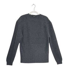 Brett Johnson Men's Italian Merino Cashmere Blend CrewNeck Sweater in Gray- Sz L